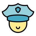 Police officer icon vector flat Royalty Free Stock Photo