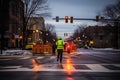 Police officer issuing a traffic violation fine to a driver for breaking traffic rules Royalty Free Stock Photo