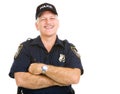 Police Officer Laughing Royalty Free Stock Photo