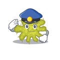 Police officer mascot design of bacterium wearing a hat Royalty Free Stock Photo