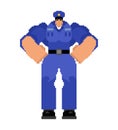 Police officer pixel art. pixelated policeman. 8 bit cop. vector illustration