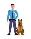 Police officer with shepherd germany