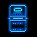 Police Officer Shield neon glow icon illustration Royalty Free Stock Photo