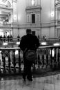 Police Officer Standing At Railing