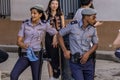 police officer on street, portrait cuban series, La Havana