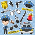 Police Officer With Tools