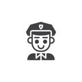 Police Officer vector icon Royalty Free Stock Photo