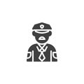 Police officer vector icon Royalty Free Stock Photo
