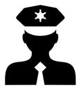 Police Officer - Vector Icon Illustration Royalty Free Stock Photo