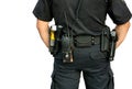 Police officer wearing gun belt Royalty Free Stock Photo