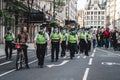 Police officers on duty at Save Our Children Protest against Children Trafficking