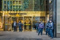 Police officers in front of the Trump Tower, residence of president elect Donald Trump - New York, USA