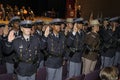 Police officers get sworn in at the police graduation in Greenbelt, Maryland