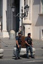 Police outside the Quirinal Palace in Rome, Italy