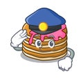 Police pancake with strawberry character cartoon