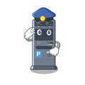 Police parking vending machine in a character