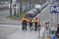 Police patrol on bicycles, Belgium, Dec. 2013