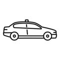 Police patrol car icon, outline style