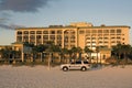 Police patrolling beach