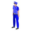 Police patrolman icon, isometric style Royalty Free Stock Photo