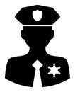 Police Patrolman - Raster Icon Illustration