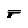 police pistol icon. Element of police for mobile concept and web apps. Detailed police pistol icon can be used for web and mobile