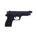 Police pistol vector icon gun illustration handgun weapon symbol Royalty Free Stock Photo