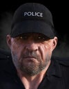 Police, Policeman, Cop, Closeup, Tough Guy Royalty Free Stock Photo