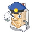 Police pork rinds isolated in the cartoon