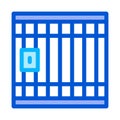 Police Prison Bar Gate Icon Outline Illustration Royalty Free Stock Photo