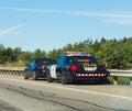 Police pulling over cars in Canada