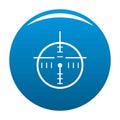 Police radar icon blue vector