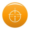 Police radar icon vector orange