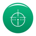 Police radar icon vector green