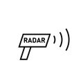 Police radar outline icon