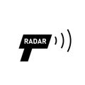 Police radar silhouette icon