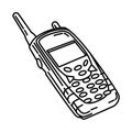 Police Radio Icon. Doodle Hand Drawn or Outline Icon Style Royalty Free Stock Photo