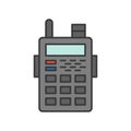 Police radio walkies talkie icon, police related icon editable s