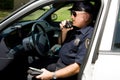 Police - Radioing In Royalty Free Stock Photo