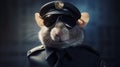 Rat Cop: A B-movie Aesthetic With A Photorealistic Police Officer Mouse