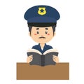 Police Read a Book Royalty Free Stock Photo