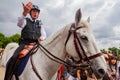 Police riding a horse in Buckingham Palace area