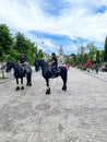 Police riding a horse