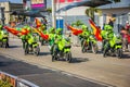 Police riding motorcycles participate in Colombia's most importa