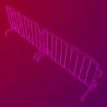 Police riot fence. Vector illustration.