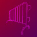 Police riot fence. Vector illustration.