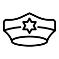 Police road icon, outline style