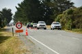 Police run a breathalyser checkpoint