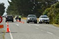 Police run a breathalyser checkpoint