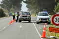 Police run a breathalyser checkpoint